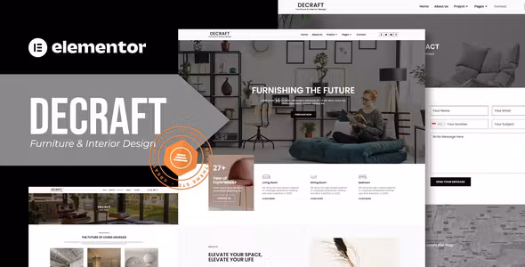 Decraft Furniture & Interior Design Elementor Template Kit