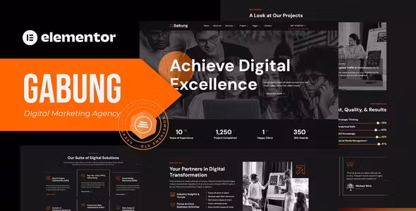 Gabung Digital Marketing Agency Elementor Template Kit