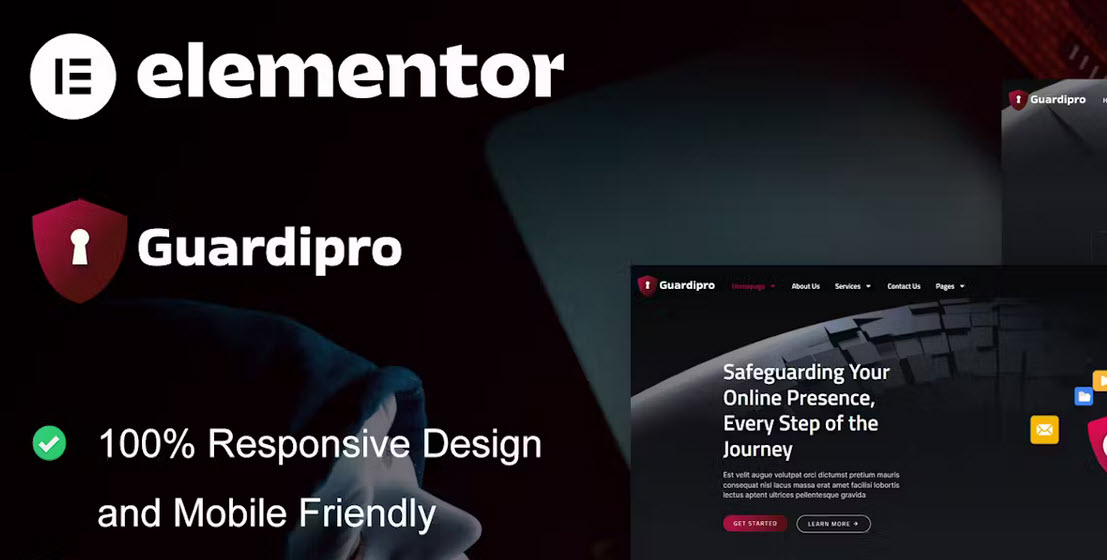 GuardianPro Cyber Security Services Elementor Template Kit