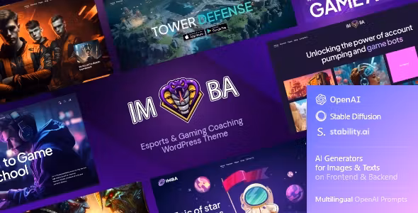 Imba — Esports & Gaming Coaching WordPress Theme
