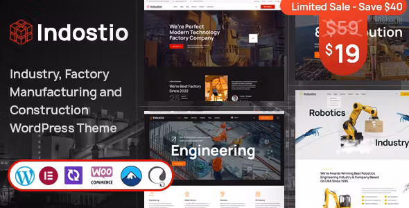 Indostio Factory & Construction WordPress Theme