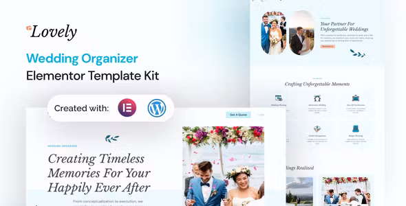 Lovely Wedding Organizer Elementor Template Kit