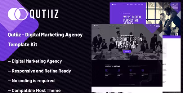 Qutiiz Digital Marketing Agency Template Kit