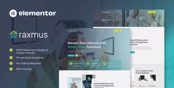 Raxmus Smart Home Automation Elementor Template Kit