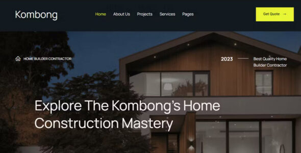 The Kombong Modern Real Estate Agent Elementor Template Kit