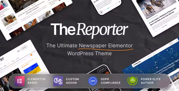 The Reporter Newspaper Editorial WordPress Theme