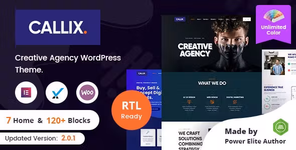Callix Creative Agency WordPress Theme + RTL
