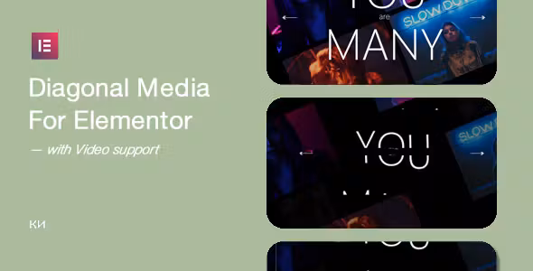 Diagonal Media for Elementor