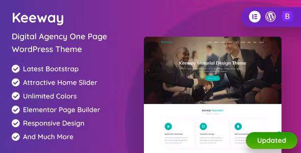 Keeway Digital Agency One page WordPress Theme