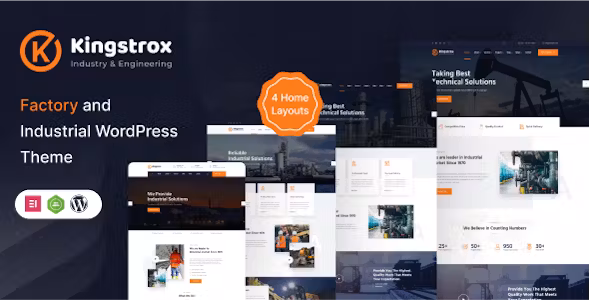 Kingstrox Factory and Industrial WordPress Theme