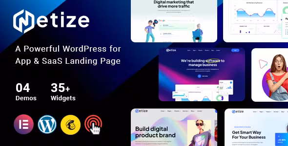 Metize Landing Page WordPress Theme