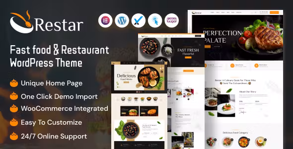 Restar Fast Food & Restaurant WordPress Theme
