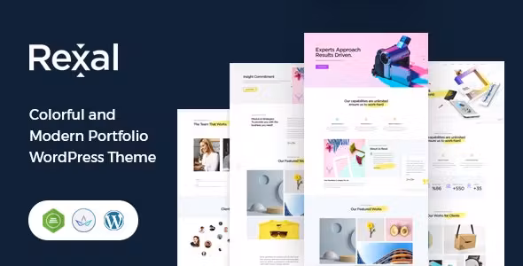 Rexal A Colorful Portfolio WordPress Theme