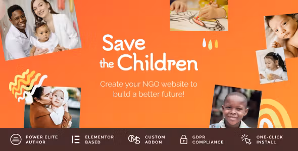 Save the Children Charity WordPress Theme