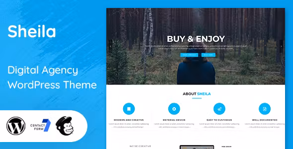 Sheila Material Design Agency WordPress Theme