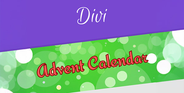 Divi Advent Calendar Module + extras