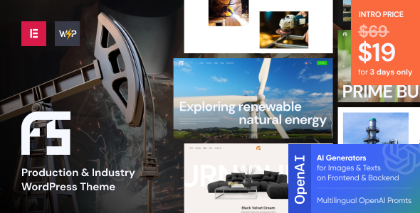Fuse Production & Industry WordPress Theme
