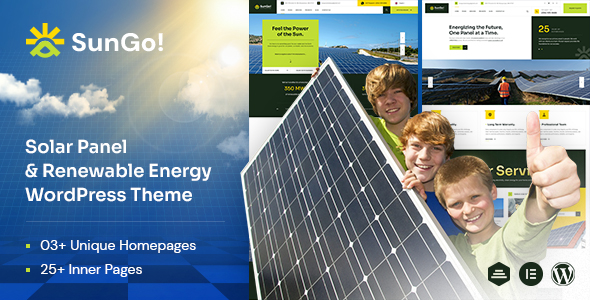 Sungo Ecology & Solar Energy WordPress Theme