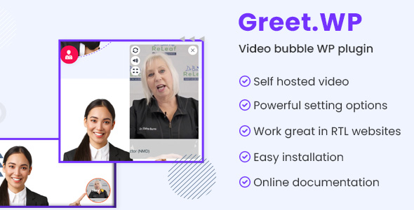 Greet Video Bubble WordPress Plugin