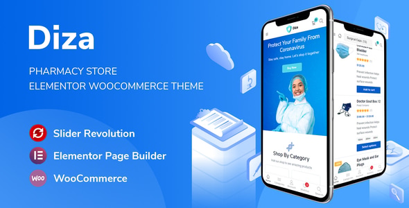Diza Pharmacy Store Elementor Theme