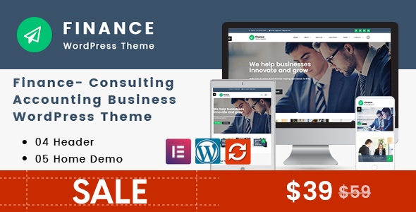 Finance Consulting, Accounting WordPress Theme