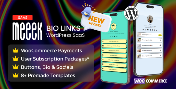 Meeek Bio Links SaaS (WordPress)