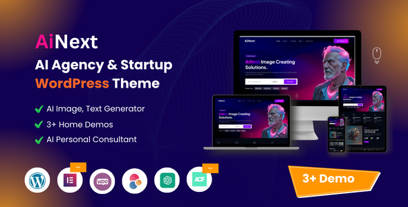 AiNext AI Agency & Startup WordPress Theme