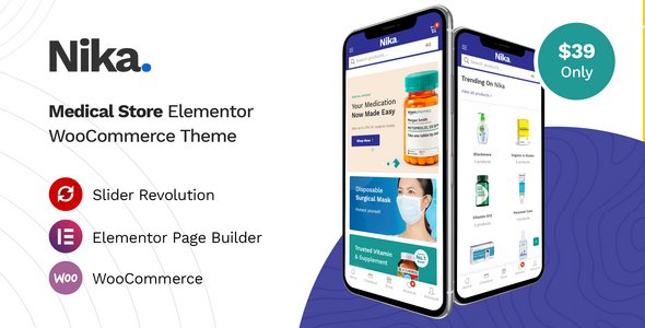 Nika Medical Elementor WooCommerce Theme