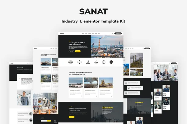 Sanat Industry Elementor Template Kit