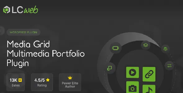 Media Grid WordPress Responsive Portfolio