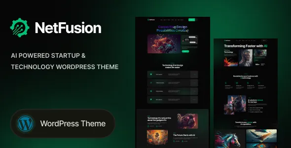 NetFusion AI Powered Startup & Technology Theme