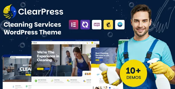 ClearPress Cleaning Services WordPress Theme