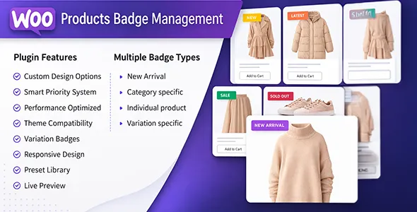 WooCommerce Products Badge Management