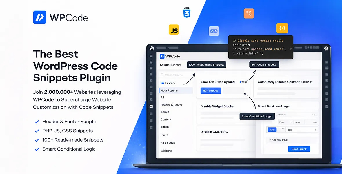 WPCode PRO – Code Snippets Plugin