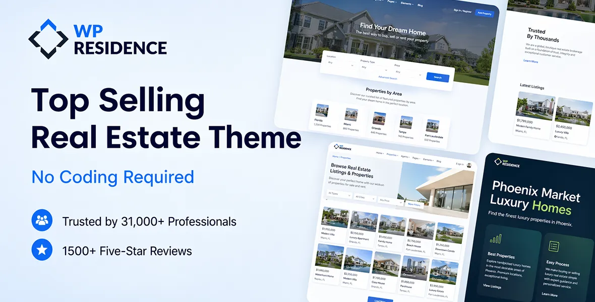 Residence Real Estate WordPress Theme