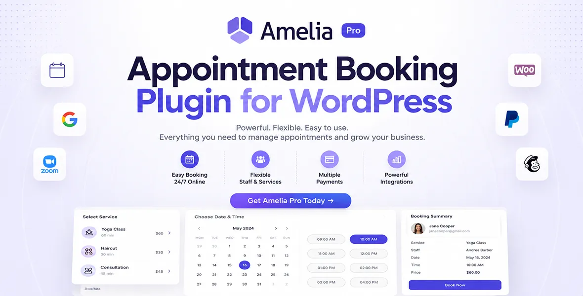 Amelia Pro – Appointment Booking Plugin