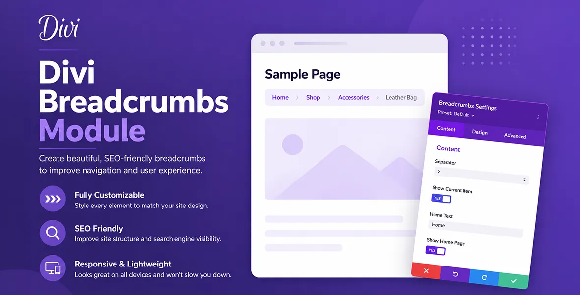 Divi Breadcrumbs Module