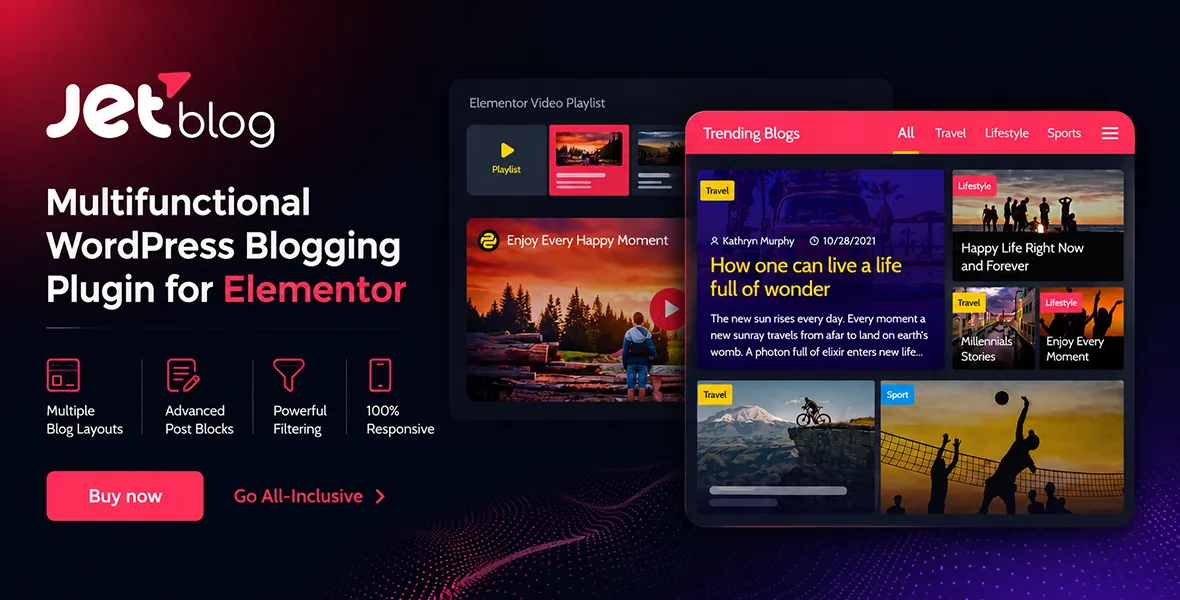 JetBlog Blogging Package for Elementor