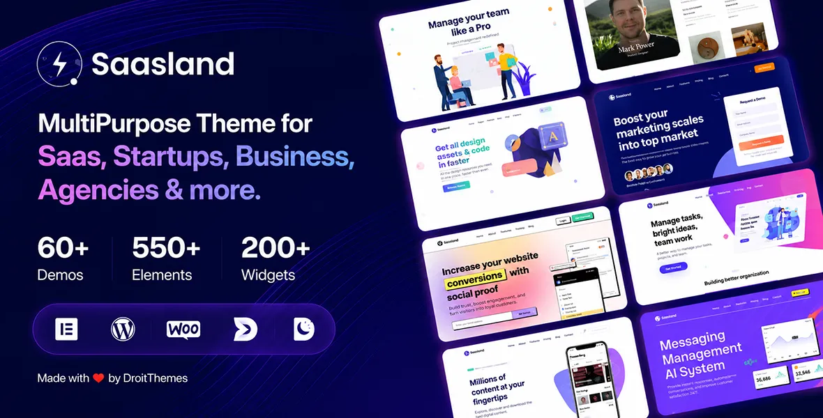 SaasLand MultiPurpose Theme for Startup