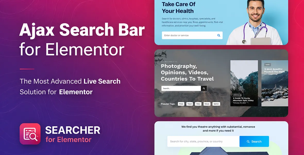 Searcher – Ajax Search for Elementor