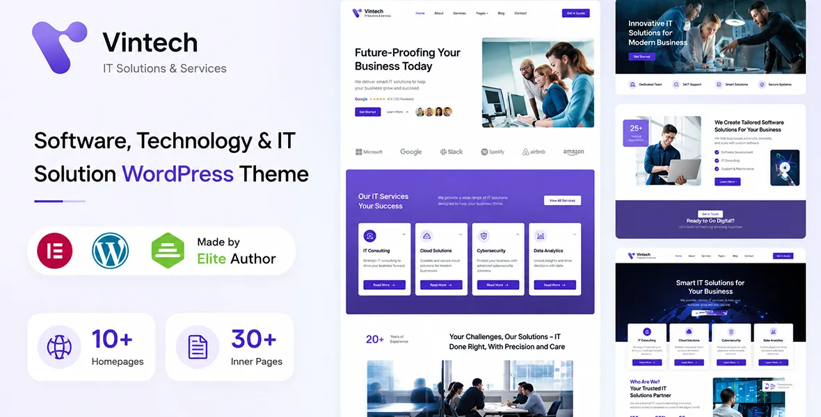 Vintech Technology & IT Solutions WordPress Theme