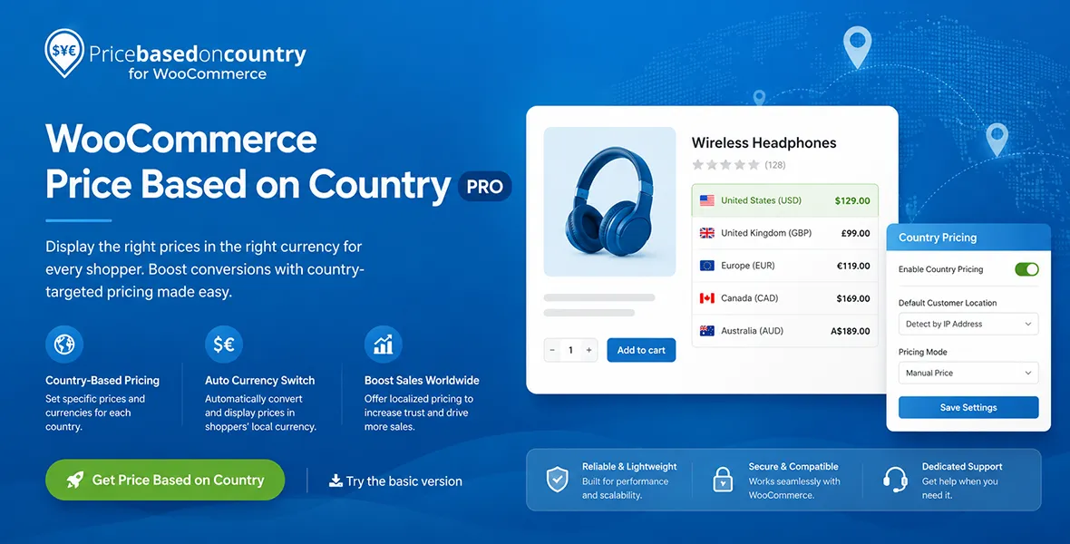WooCommerce Price Based on Country Pro