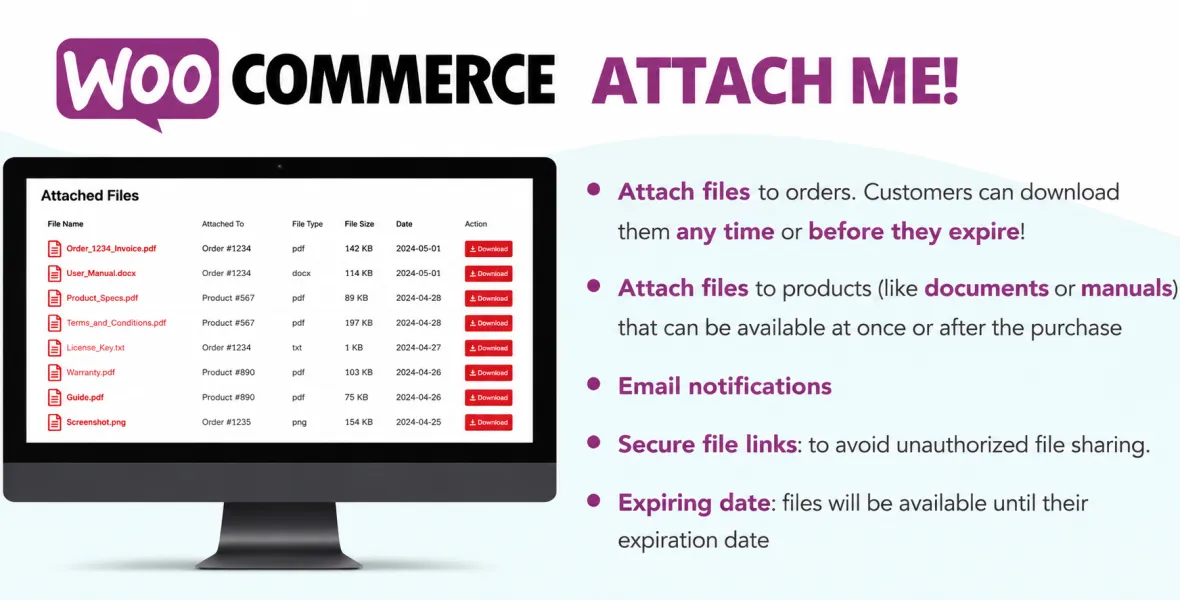 WooCommerce Attach Me!