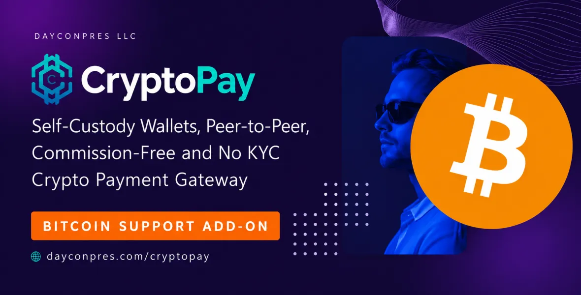 Bitcoin crypto payments support for CryptoPay
