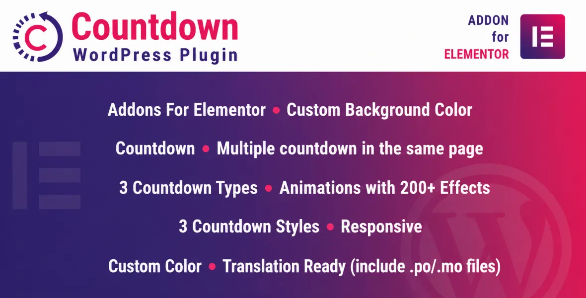 Countdown for Elementor WordPress Plugin