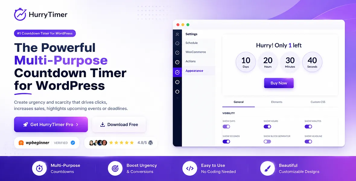 HurryTimer Pro WordPress Plugin