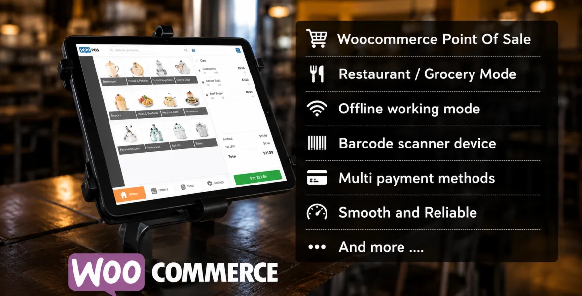 Openpos Woo Point Of Sale(POS) + 82 Add ons