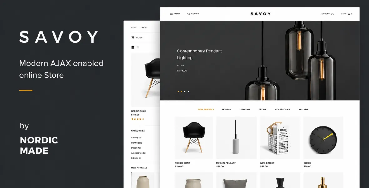 Savoy Minimalist AJAX WooCommerce Theme