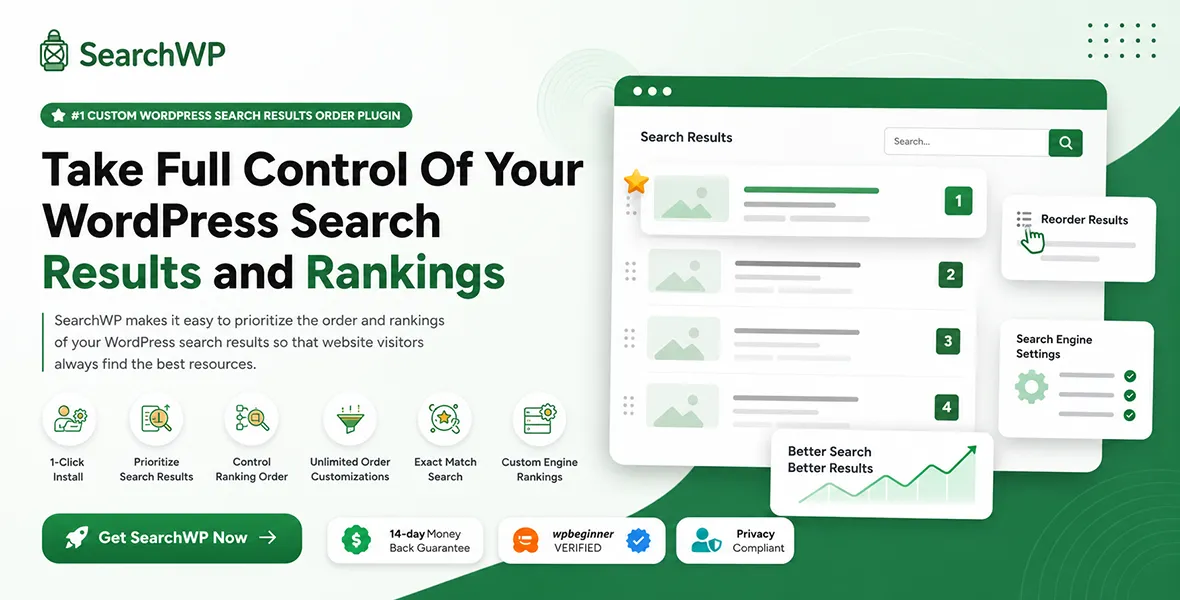 SearchWP Custom Results Order