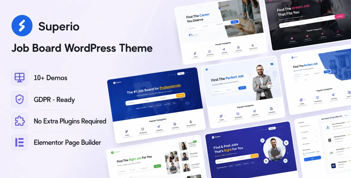 Superio – Job Board WordPress Theme